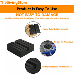 ThsGivingStore pad placed under floor jack cup, steady lift protection
