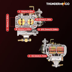 THUNDERMINGO side linkage detail showing precise throttle linkage for smooth response