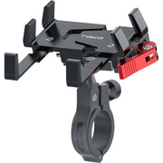 Tiakia front view mounted on handlebar showing secure fit and stability