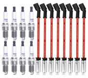 TICANEE front packaging showing full spark plug and wires kit benefits