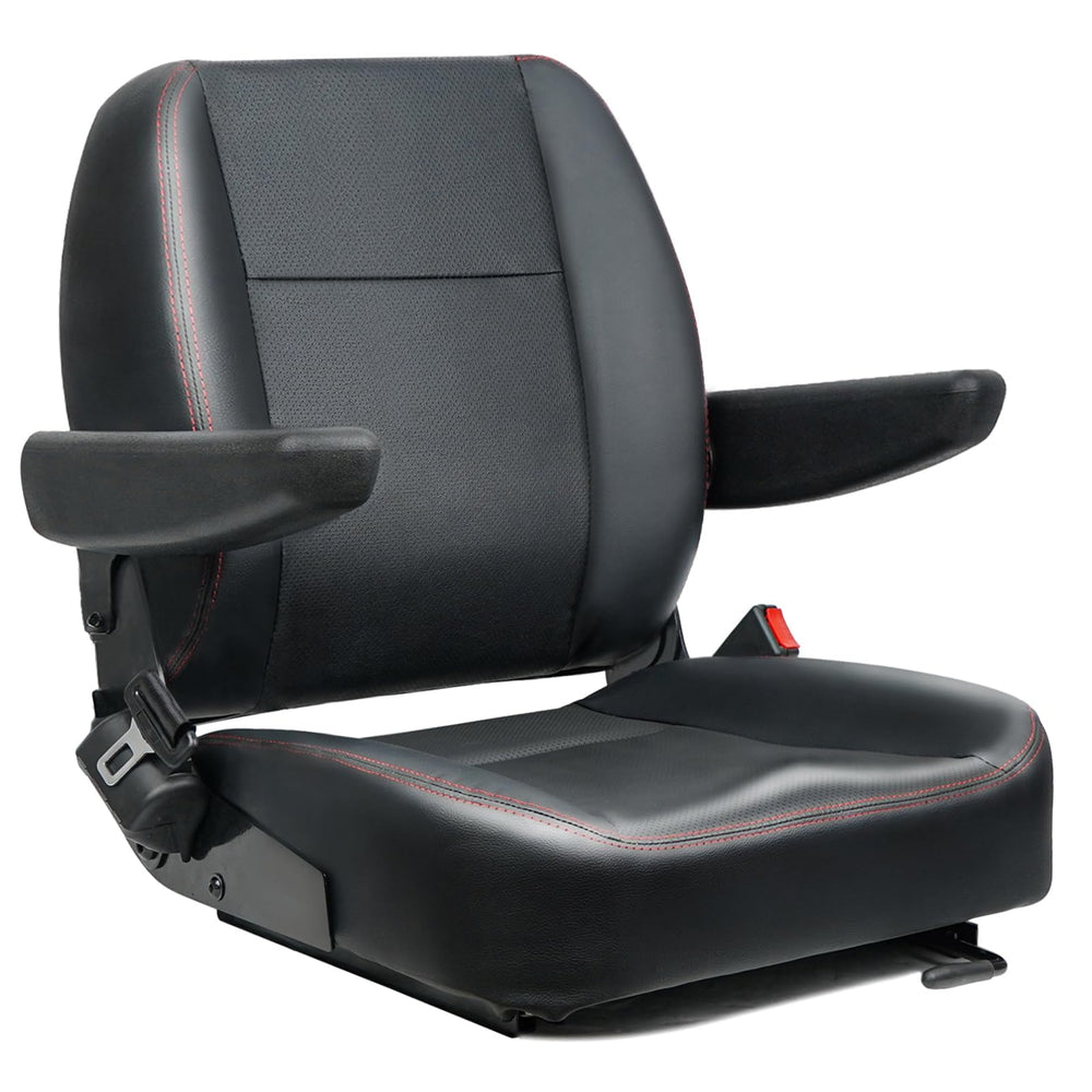 TICSEA front profile seat showing ergonomic contour and durable upholstery for comfort