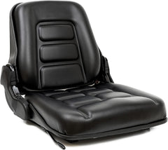 TICSEA seat front view showing ergonomic cushion and durable cover for operator comfort
