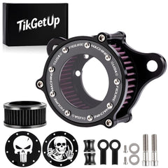 TIKGETUP front view showing complete air cleaner kit and styling benefits