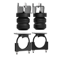 Timbren FR1504E installed under truck demonstrating improved ride height and reduced sag