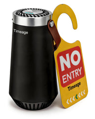 Timeage front view showing compact scent eliminator and simple design for portable odor control