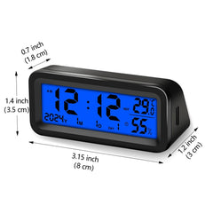 Timloon closeup LCD showing clear digits for time temperature humidity
