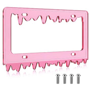 Timtin front view fluorescent pink frame showing bright border and clean fit