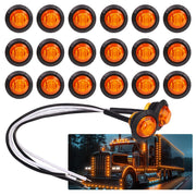 TMH front view amber bullet marker light showing compact profile and bright visibility