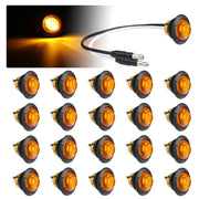 TMH front view of mini amber marker light showing compact profile and road visibility
