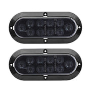 TMH front view smoked lens showing red LEDs and clear stop visibility