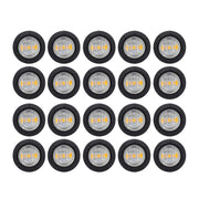 TMH pack front view showing twenty amber 3/4 inch markers and clear lenses for easy replacement