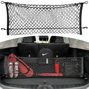 TN TrunkNets front view installed in Subaru Forester showing organized trunk
