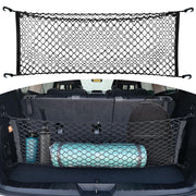 TN TrunkNets front view installed in Subaru Ascent trunk keeps cargo organized