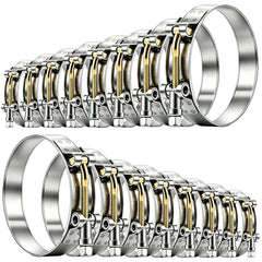 Tnisesm front view of 16-piece clamp kit showing sizes and packaging, easy selection benefit