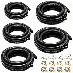 Tnisesm front packaging showing five hose sizes and 40 clamps for quick repairs