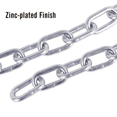 Tnyeobae macro of chain links texture demonstrating zinc coating corrosion protection
