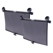 Toddleroo by North States front view showing two packed retractable shades for easy protection