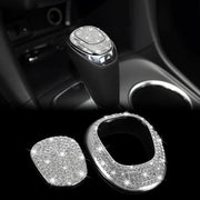 TOMALL front view of bling shift knob cover showing polished finish and luxe upgrade