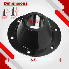 TonGass close-up bore detail highlighting 2.25-inch fit for standard poles