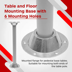 TonGass mounted on RV tabletop demonstrating stable pedestal support
