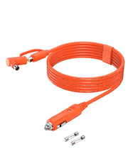 Tonton front connector and cigarette plug showing secure connection benefit