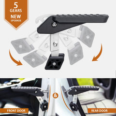 TOOENJOY close-up of coated hook and thick rubber bumper protecting vehicle finish