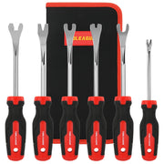 TOOLEAGUE front packaging showing six-piece trim removal kit and storage bag for organization