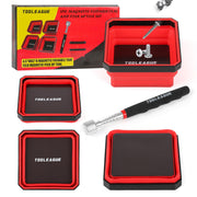 TOOLEAGUE front view of trays and pen showing organized hardware