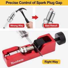 Toolwiz gapper knob and cradle closeup showing adjustment screw for controlled compression benefit