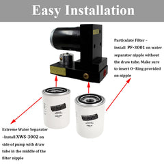 Toolyuan XWS-3002 close-up of water separator showing fine-element detail and protection
