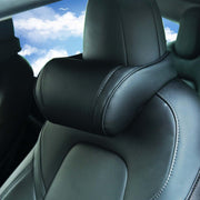 TOPABYTE front view of black neck pillow showing compact supportive shape
