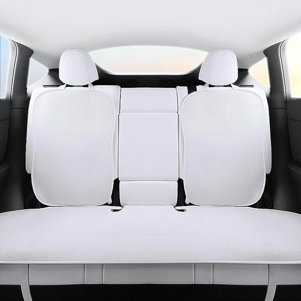 TOPABYTE front view of rear seat covers showing tailored fit and factory look