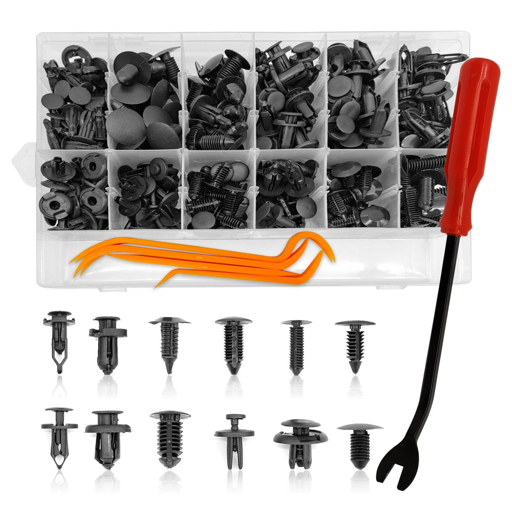 TOPCNOEM organizer case showing 12 compartments and 240 clips, quick selection benefit