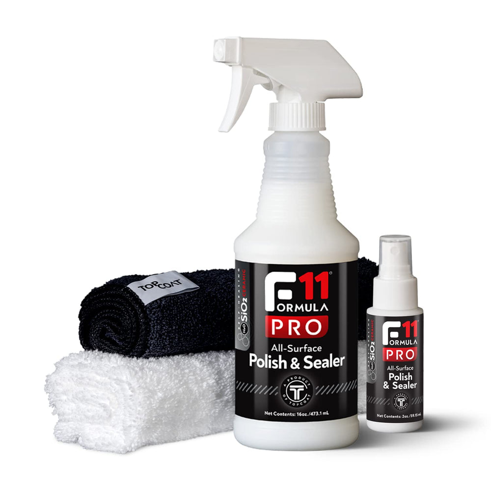 TopCoat F11PRO front packaging showing kit contents and finish benefit