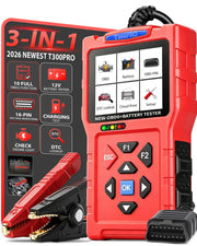 TopDiag T300Pro front view showing device and benefits of easy diagnostics