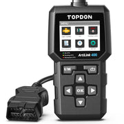 TOPDON AL400 front view showing screen and connectors for quick identification
