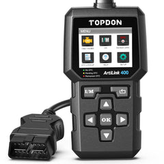 TOPDON AL400 front view showing screen and connectors for quick identification
