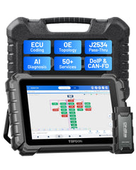 TOPDON ONE front display showing diagnostics and fast navigation benefit
