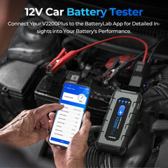 TOPDON V2200Plus clamps and charging ports displayed for safe fast power delivery