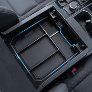 TOPINSTALL front view installed in Tundra console showing neat organization and easy access