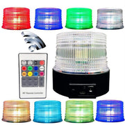 TOPKU strobe front view showing compact design and bright dome for quick identification
