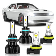 TOPLYGS front packaging showing four-bulb kit and fitment details for quick identification