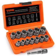 topme front packaging showing full 14-piece kit and compact case benefit
