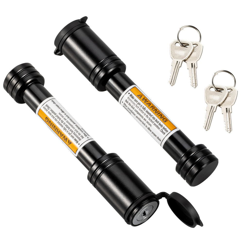TOPSHINE hitch lock front view showing solid steel construction and secure design