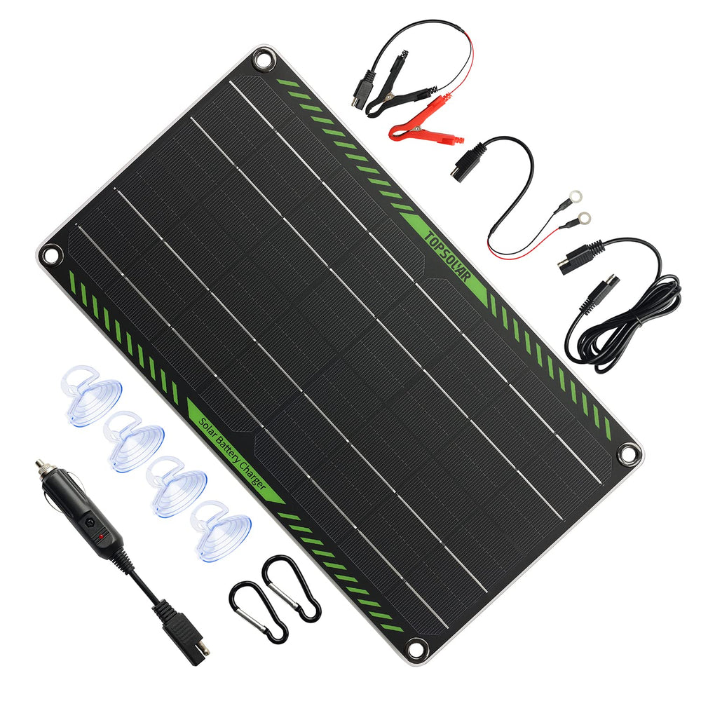 Topsolar front panel showing face and cells, durable weatherproof protection