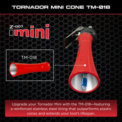 Tornador TM-018 stainless-steel interior close-up resisting debris