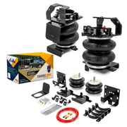 Torque front packaging showing complete air bag kit and included hardware benefit: clear contents