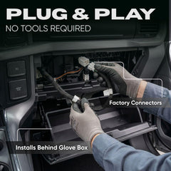 Torqy Solutions installed behind glovebox demonstrating easy access and reliability