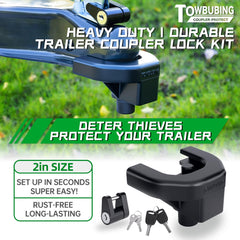 TOWBUBING close-up of locking mechanism demonstrating tamper-resistance benefit