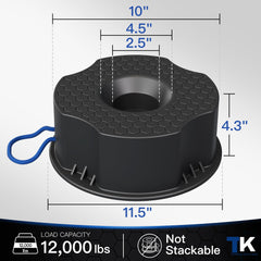 TOWKING close-up of ribs and cone base demonstrating anti-tilt strength